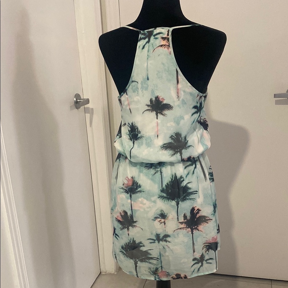 SUZY SHIER Tropical Print Sleeveless Dress with elastic waist Size Small - Picture 7 of 14